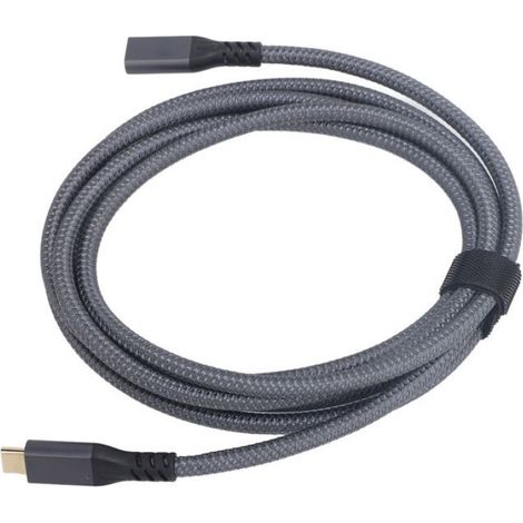 Câble USB C mâle vers USB C femelle Câble d'extension USB C mâle à femelle, informatique accessoire 2 m / 6,6 pieds (1/4)