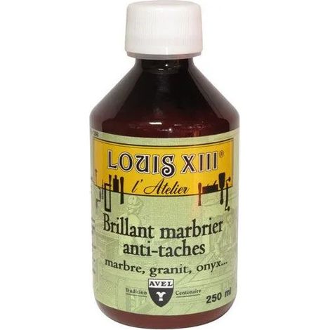 Brillant marbrier anti-tâches pour marbre et granit – Finition très brillante – 250ml – Action antitache pour marbres et granits – Avel