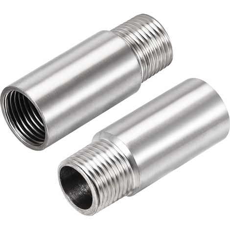 Bras d'extension pour pommeau de douche (Lot de 2) — 60 mm, Acier inoxydable, 1/2" PT — Accessoires de salle de bain