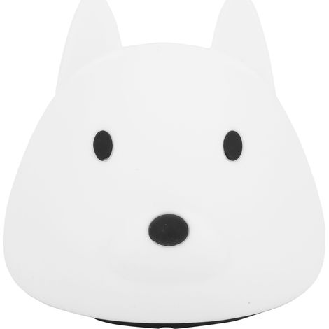 Veilleuse mignonne en silicone en forme de chien, éclairage d'ambiance dégradé de couleurs pour la chambre