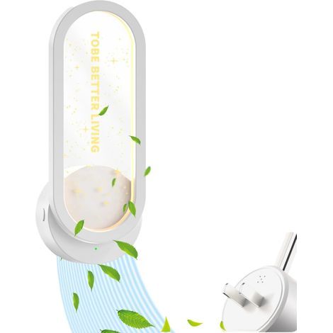 Set mit 4 elektrischen Luftreinigern für Zuhause, mit integriertem Nachtlicht, tragbarem Luftionisator, Negativ-Ionen-Generator und ionischem Geruchsneutralisator gegen Tiergerüche und Kochgerüche (1/5)