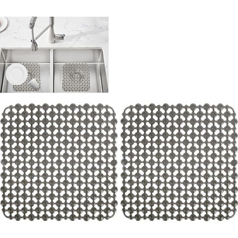 2 Piece Kitchen Sink Mat, 28 x 28 cm Cuttable Sink Mat (1/5)