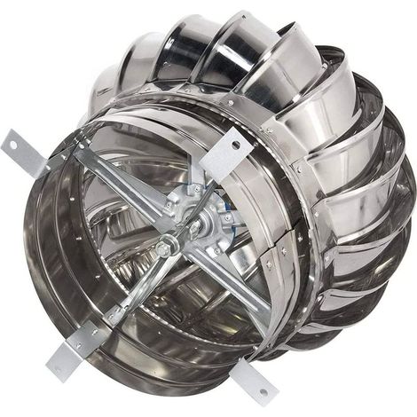 EASYCOMFORT Chapeau de cheminée rotatif Ø 160 mm en acier inoxydable 304 – Anti-pluie et anti-vent jusqu'à 200 km/h – Installation facile (1/5)