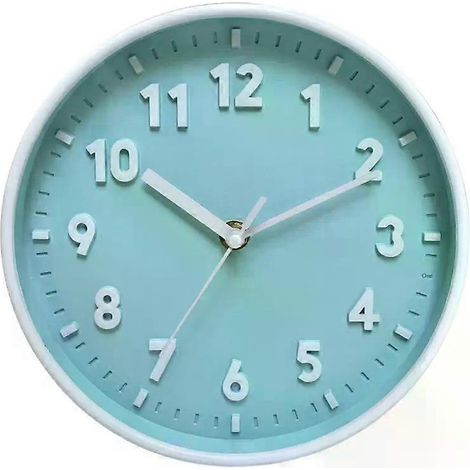 HONORNIC - Carte de couleurs Pantone Pop Color Changchun Flower Blue Horloge murale silencieuse de 20 cm (8 pouces) Horloge simple pour salon