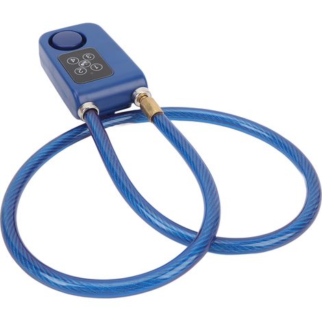 Antivol de moto à code sans clé avec alarme sonore puissante, alerte de batterie faible, résistant à la pluie, bleu. (1/5)