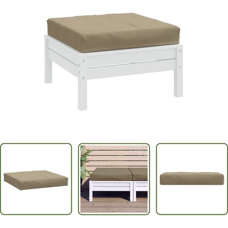vidaXL Cojín para sofá de palets tela ggris taupe melange 60x60x9,5 cm (1/5)
