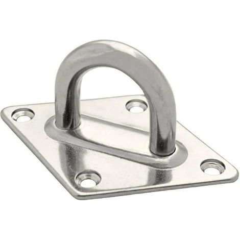 Docks gmar70 platino forma diamante a occhio – Acciaio Inossidabile – Diametro Cablato 10 mm – Diametro interno occhio 32 mm – Diametro platino 80 x 120 mm, Grigio