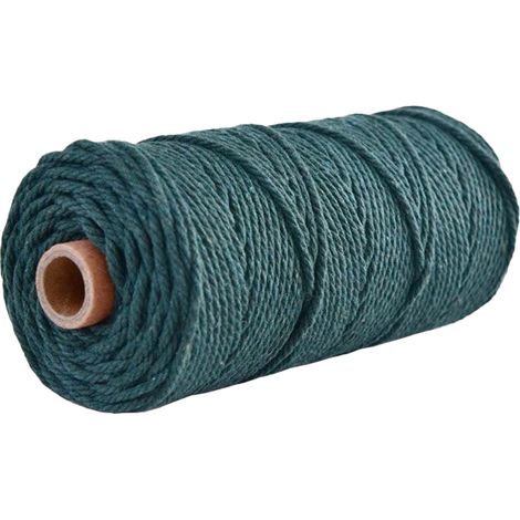 Cordon en coton de 3 mm, cordon coloré, corde beige torsadée pour loisirs créatifs, macramé, bricolage, textile pour la maison, mariage, décoration, 110 yards (90,6 m) (1/5)