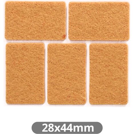 Set 5 fieltros adhesivos cuadrados 28x44mm Marron GSC 003802773 (1/3)