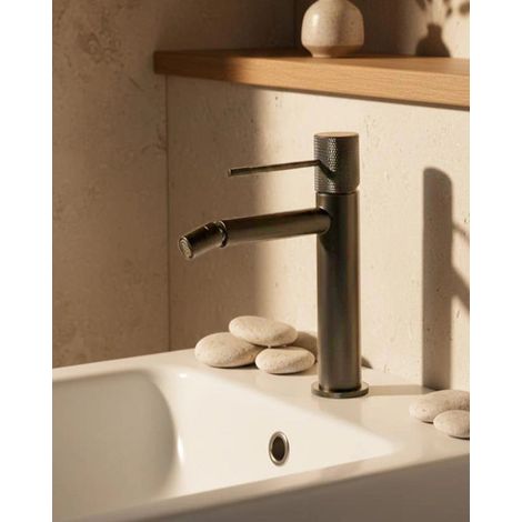 Rubinetto bidet senza scarico in ottone grigio metallico Melin (1/3)