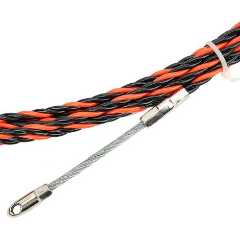 Tire-câble à trois brins, tire-conduit électrique, tire-câble, tire-câble à tête ronde, tire-câble réseau, tire-câble à corde, 25 m (1/4)