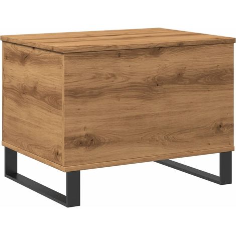 Mesa de centro elevable, diseño industrial rústico, 60 x 44,5 x 45 cm, madera de ingeniería marrón y metal DEC038294
