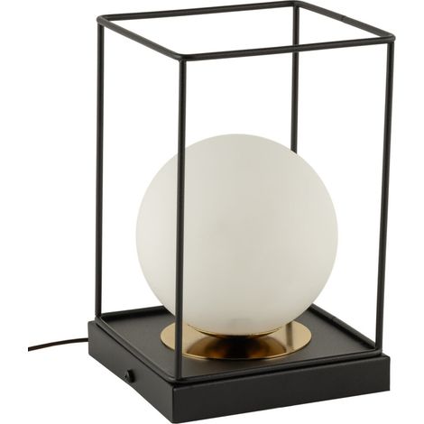 Lampe à poser Aroma cage-industrielle noir-or G9 Sigma