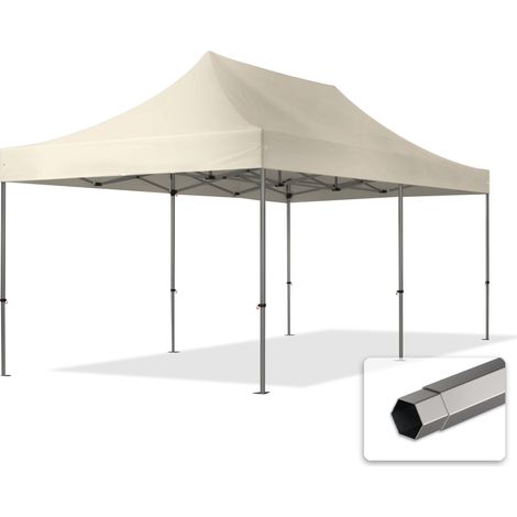 3x6 m Faltpavillon, PREMIUM Stahl 40mm, creme (1/5)