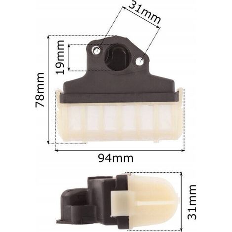 filtre à air – ensemble pour tronçonneuse STIHL MS210C MS230C MS250C / 11231243505 11231201612 (1/4)
