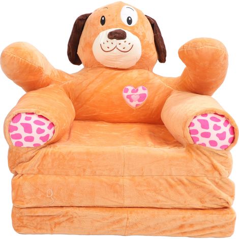 Canapé enfant pliable et multifonctionnel à motif animal, idéal pour lire, se détendre et dormir. Forme de chien. Cadeau parfait pour fille ou garçon. (1/5)