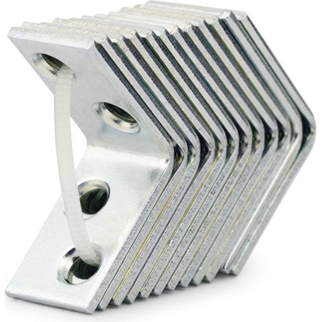 Esquinas para conectores de madera para sillas en maxipack - Zincada 40 x 40 x 15 - Caja de 10