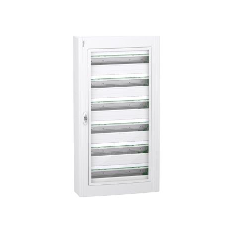 PrismaSeT XS - cuadro de superficie - 6R - 24M - Puerta Transparente - LVSXR624