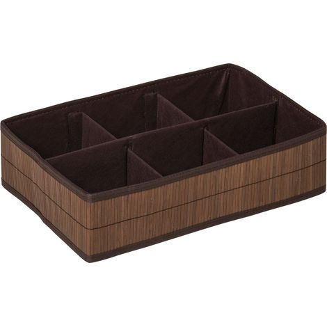 Premier Housewares Kankyo 6 Sections Dark Brown Storage Box