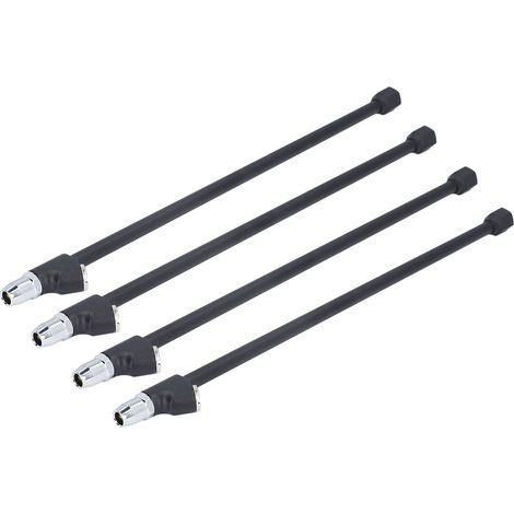 4 embouts de gonflage pneus 14 pouces, filetage 1/4 NPT femelle, tête double, pied droit, portée longue, pour camping-car, camion, compresseur (1/5)