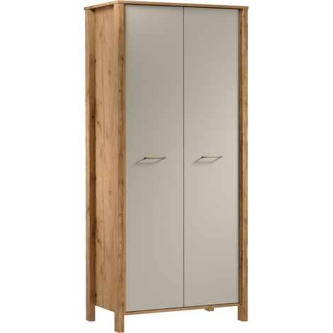AX LIVING Begehbarer Kleiderschrank Iseonia S2T, Eiche Wotan & Beige