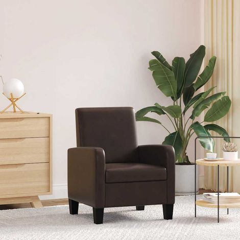vidaXL Fauteuil Marron Similicuir (1/5)