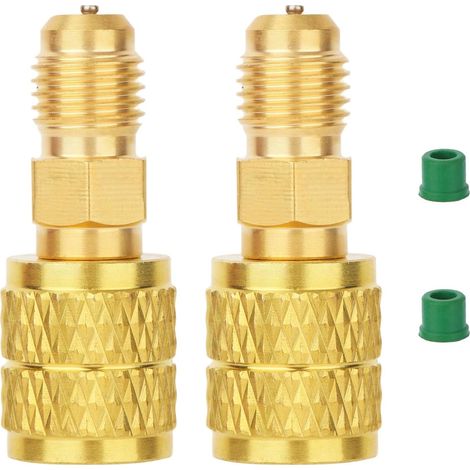 Messingadapter, 1/4"-Linksgewinde, Schnellkupplungen, für R32- und R454B-Tanks, Trennsysteme (1/5)