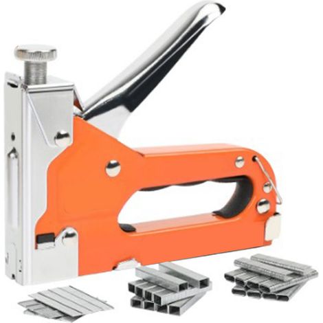 Cloueuse pneumatique, cloueuse manuelle, cloueuse trois-en-un, cloueuse en acier, clou de porte, clou droit, cloueuse pneumatique, outil de travail du bois, cloueuse (600 clous inclus). (1/4)