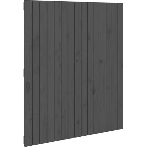 Testiera letto accessorio camera da letto pensile 95,5 x 3 x 110 cm legno massello grigio TDL0202620