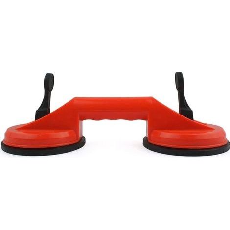 1X poignée Ventouse, Ventouse capacité de Levage de 100kg, Ventouse Double Verre vitre Orange (1/4)