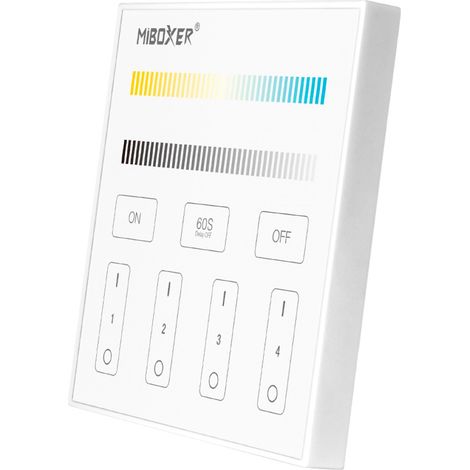 Télécommande murale 4 zones CCT RF - Mi-Light - Blanc (1/5)