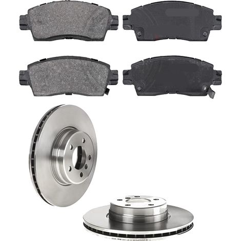 KIT FRENI ANTERIORI compatibile con LAND ROVER RANGR ROVER III (L322) - DISCHI + PASTIGLIE OEM: FDB1597, FDB1615 / 17574 , 17722 /SOSTITUZIONE DIRETTA/BASSA POLVERE/SILENZIOSO (1/5)