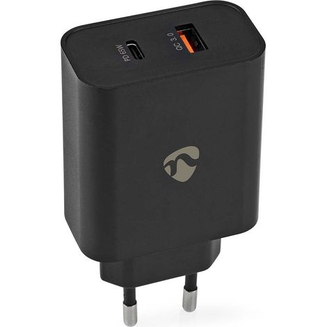 Cargador de pared 65w funcion de carga rapida 20225 a325 a a numero de salidas 2 usb ausb c seleccion automatica de voltaje