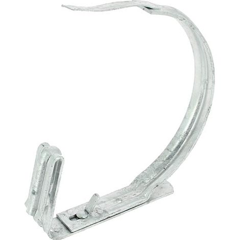 Crochet nègre pour gouttière zinc 1/2 ronde 33 cm – Acier GAF – Fixation directe sur couverture – Normes NF EN 1462