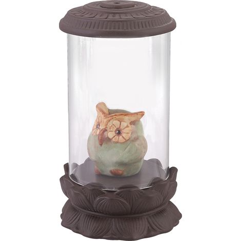 Hibou assis brûle-encens à reflux décoratif pour bureau maison (1/5)