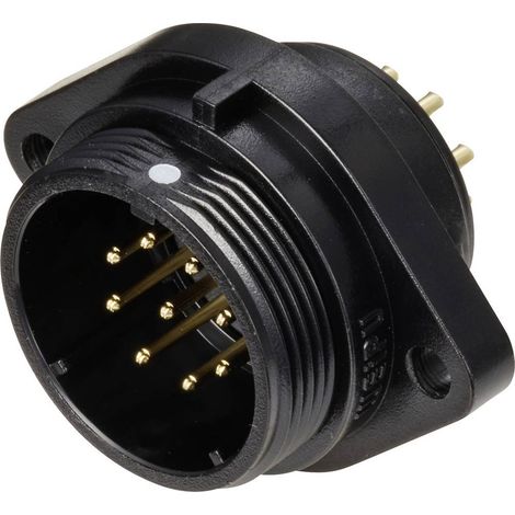 Connecteur pour montage en facade embase mâle 9 pôles 5 A 500 V/AC IP68 Weipu SP2113 / P 9 D20504 (1/4)