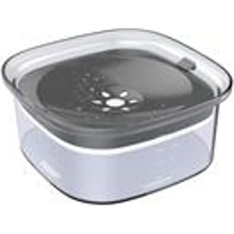 2-Liter-Hundenäpfe, großer Wassernapf mit abnehmbarem und wasserdichtem Deckel, auslaufsicher und verschluckungssicher, schützt vor Staub, Schmutz und Tierhaaren – 21,3 x 21,3 x 9,5 cm