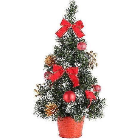 Mini sapin de Noël sans guirlande lumineuse LED, décoration de table artificielle, cadeau. Couleur : rouge, 40 cm. (1/4)