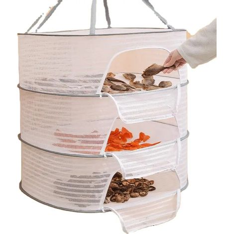 SECADOR NATURAL PARA VERDURAS, FRUTAS, SETAS, ROPA, PESCADO 3 NIVELES EXTERNOS