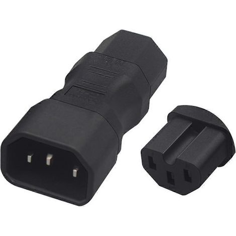 Adaptateur Universel Portable Mâle-Femelle C14 vers C13/C15 - ABS (1/4)