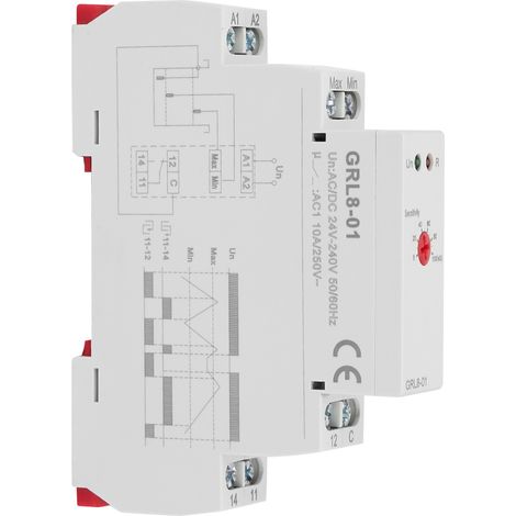 GRL8-01 Flüssigkeitsstandregelungsrelais, Wasserstandsregelung, 10 A AC/DC, 24 V–240 V (1/5)