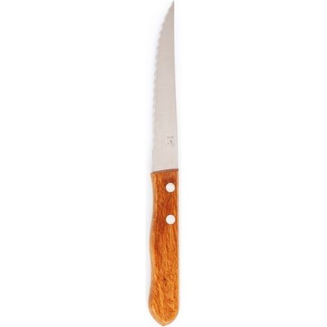 Polypro - Manche bois 2 rivets - Lot de 12 couteaux steak (1/2)