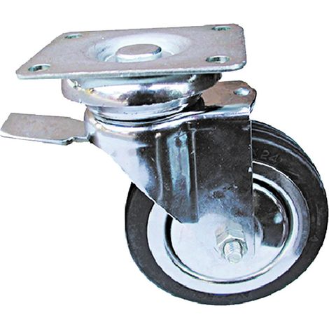 Ruote per mobili art.155/bis - Specifiche: Ø 100 piastra mm 90x70