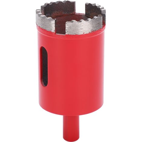Trépan Scie Cloche Diamanté Rouge 40mm Ouverture Trous Carrelage Céramique Marbre Fraise (1/5)