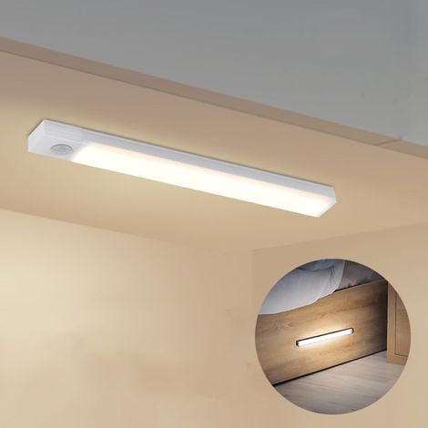 Lumière LED à capteur de corps long, gradation continue, applique murale, veilleuse, rechargeable, lumière d'entrée-lumière blanche-40 cm-6000K (1/5)