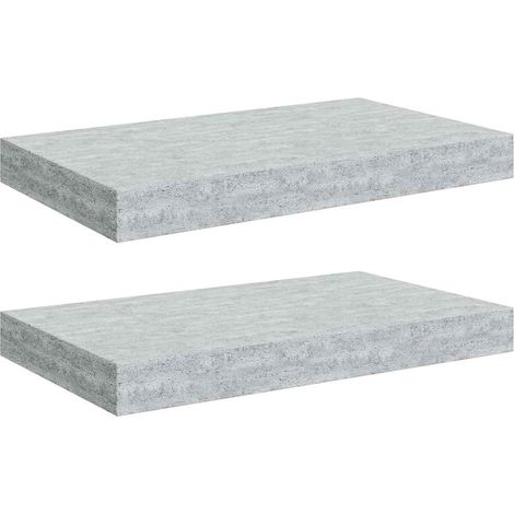 Maison Exclusive - Schweberegale 2 Stk. Betongrau 40x23x3,8 cm MD (1/5)