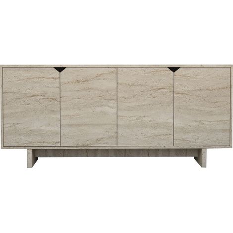 Anrichte aus Holz "Turan" - 180 x 40 x 81 cm - Travertin
