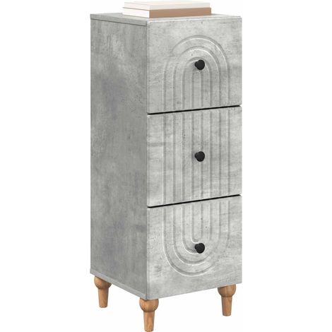 Maison Exclusive - Mobile con Cassetti Grigio Cemento 33 x 34,5 x 90 cm