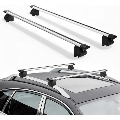 VEVOR Barre Trasversali da Tetto per Auto SUV, Portapacchi da Tetto Auto Carico max 75 kg Lunghezza 1200 mm, Barre 2 pezzi per Porta Bagagli Universali in Alluminio Bici Viaggio Campeggio Pesca (1/5)