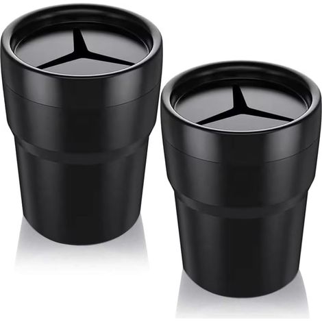 BRAVIX Lot de 2 mini porte-stylos en PVC pour voiture, porte-monnaie, porte-gobelet, noir (1/5)